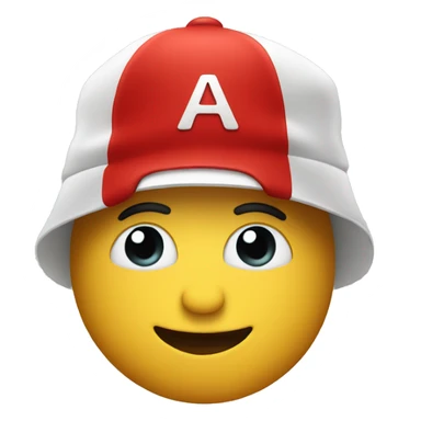 Emoji 🫡 salutes in a red hat sticker