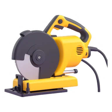 create a 3d Electric saws image using a combination of black and yellow colors sticker