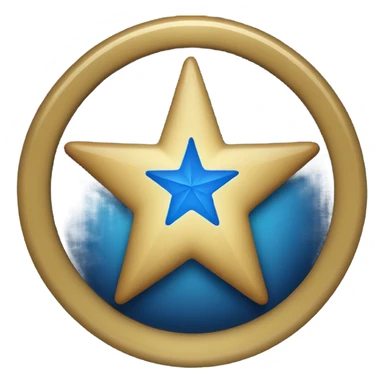 Blue star sticker