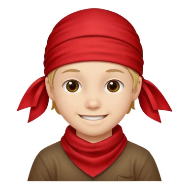 kid with wearing red bandana sticker