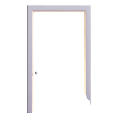 door slightly open in a dark environment with a massive white light beam and radiant glow streaming out, light visibly cutting through darkness sticker