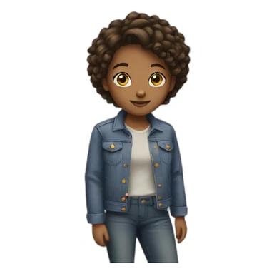 A tomboy girl sticker