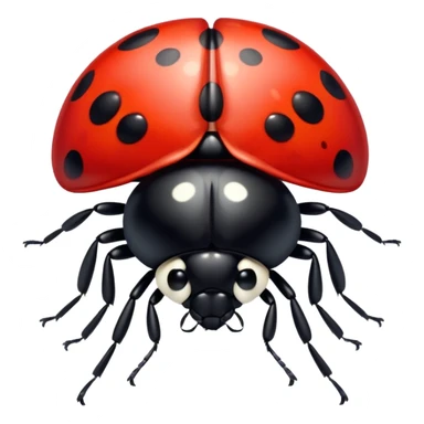 Ladybug with a white bow on its head sticker