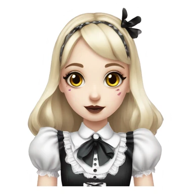 alice in wonderland gothic lolita look sticker