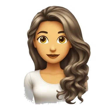 mujer pelo largo color miel y mechas rubias sticker