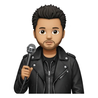 The weeknd holding microphone sticker