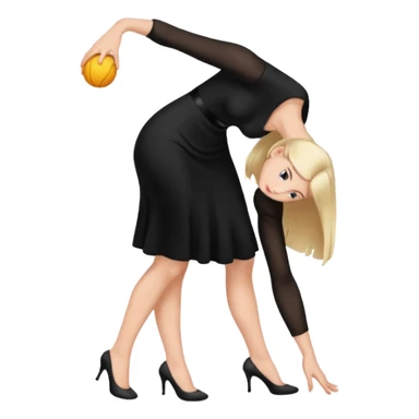  Woman necked bending over showing vagina sticker