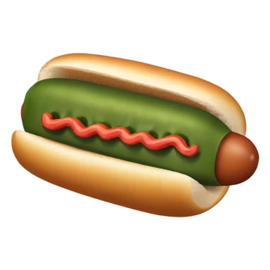 A pickle hot dog  sticker