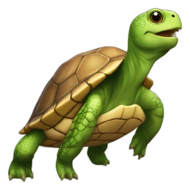 Tortue qui mange sticker