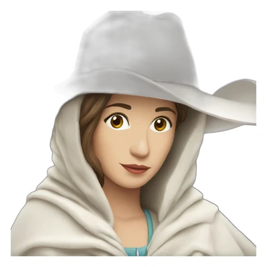 Soledad Pastorutti cantante argentina con el poncho color blanco  sticker