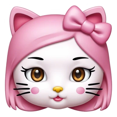 hello kitty with mascara spoolie sticker