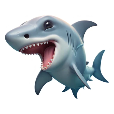 Cinematic Cute Yawning Hammerhead Shark Portrait Emoji, Head tilted slightly with a dramatic, wide-open yawn, showcasing its unique hammer-shaped head with relaxed, drooping fins and sleepy, half-closed eyes, Simplified yet irresistibly adorable features, highly detailed, glowing with a soft, cozy oceanic glow, high shine, relaxed yet expressive, stylized with a hint of whimsical aquatic ease, soft glowing outline, capturing the essence of a drowsy yet affectionate hammerhead that appears ready to stretch and yawn its way out of the screen! sticker