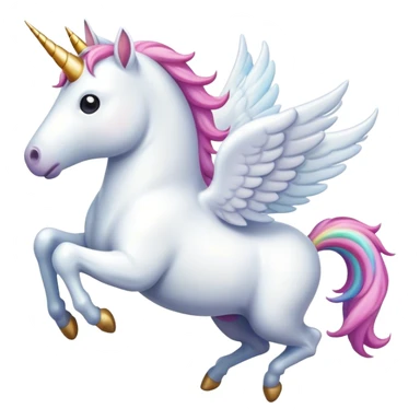 unicorn flying and pooping sticker