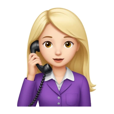 girl talking on telephone in her room sticker