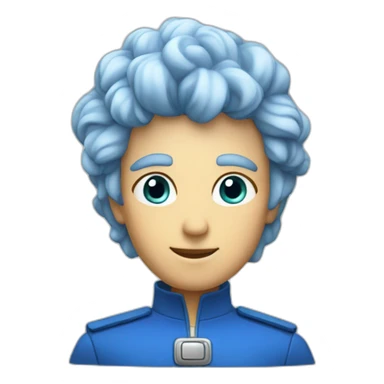 Étoile filante bleu sticker