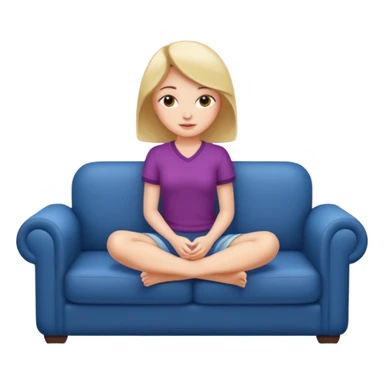 Beautiful Girl sitting on couch sticker