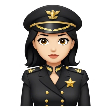 pirate with black hair and a black dress as if they were the captain sticker