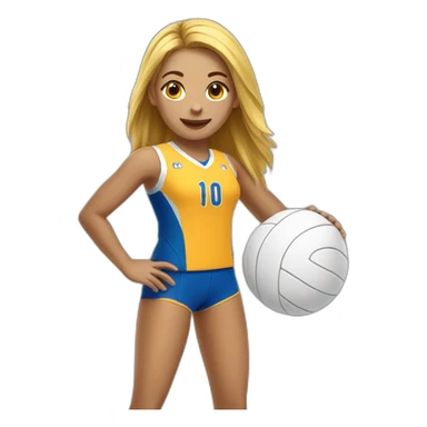 voleibol-girl-with-number-10 sticker