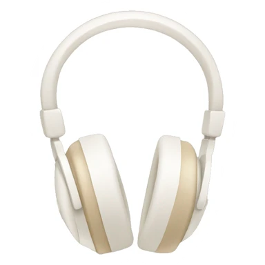 White headphones with beige bows sticker