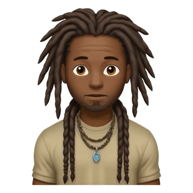 a somewhat strong black male with dreads standing up sticker