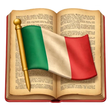 italian flag on dictionary sticker