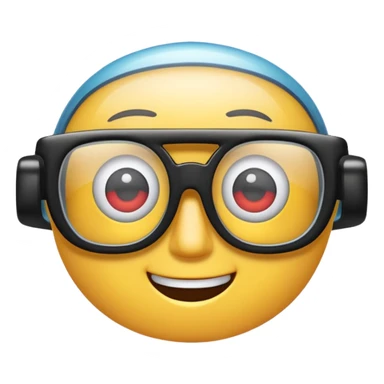 Create a high-quality 3D render that transforms the emojis 👓 into 3D objects. Pixar-style, 

 sticker