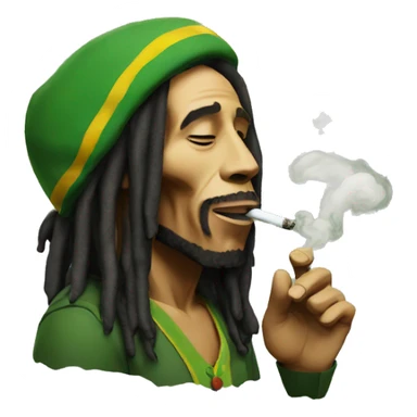 Bob marley smoking sticker