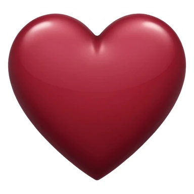 Maroon heart sticker