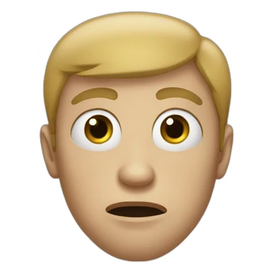 chocked man with big eyes sticker