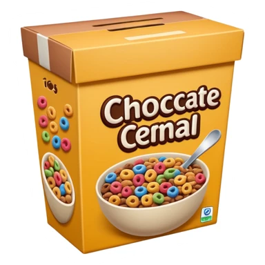 chocolate cereal box sticker