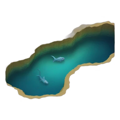 deep ocean trench with gragon sticker