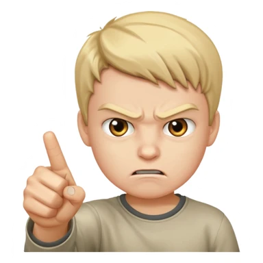 boy angrey adn pointing towards the user saying you sticker