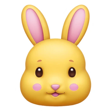 peeps bunny all yellow with three brown dots for eyes and nose no hair no pink sticker