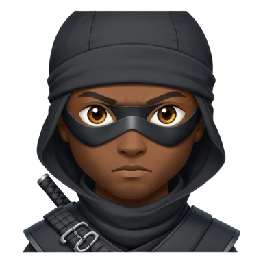 african-american ninja mercenary with eye-patch sticker