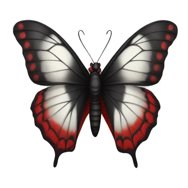 Gothic black and red butterfly sticker