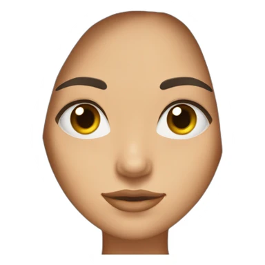 brunette with straight long hair and curtain fang, brown eyes and freckles sticker