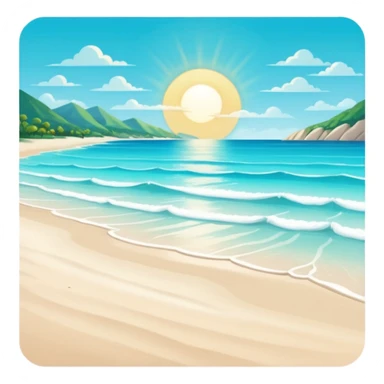 playa paisaje sin que sea un cuadro  sticker