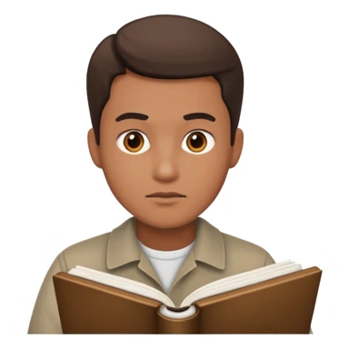a man studying hard sticker