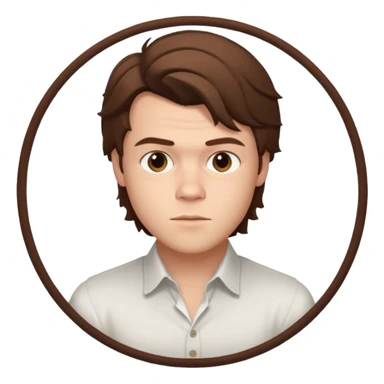 une personne joli, qui ressemble a harry styles de 3 quart  dans un rond  sticker