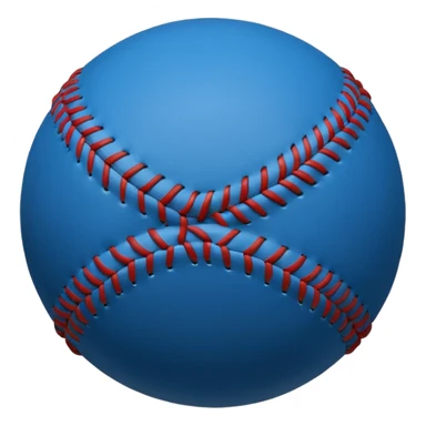 blue baseball ball sticker
