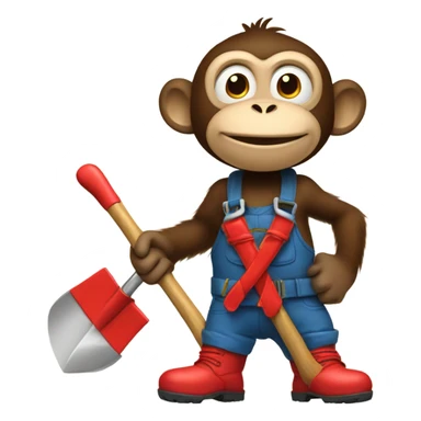 Boots the monkey with a shovel sticker