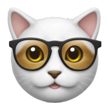 Un chat avec des lunettes sticker
