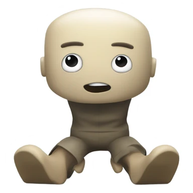 Roblox noob crawling on the floor with only his head no torso and only arms and legs but they’re not actually attached to his head and he’s saying you are an idiot sticker
