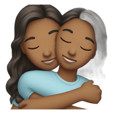 sister-hugging sticker