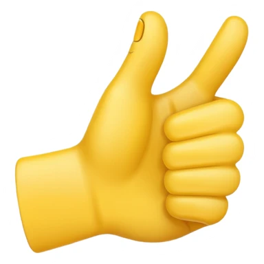 Thumbs up emoji but the thumb is tiny sticker