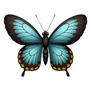 Mariposa negra oscura  sticker