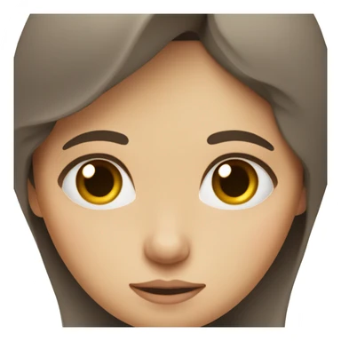 sleepy girl with brown hair and grey eyes  sticker