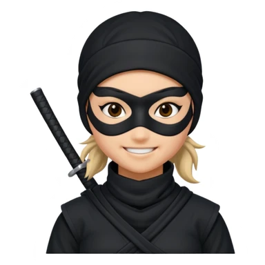 i need girl ninja smile sticker