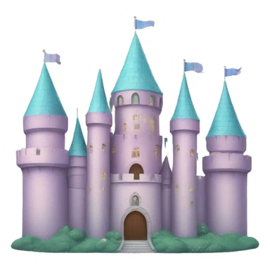 big pastel castle sticker