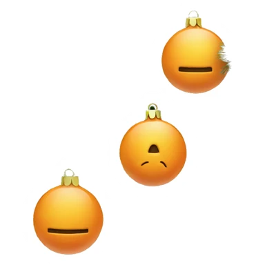 orange ornaments on a Christmas tree￼ sticker